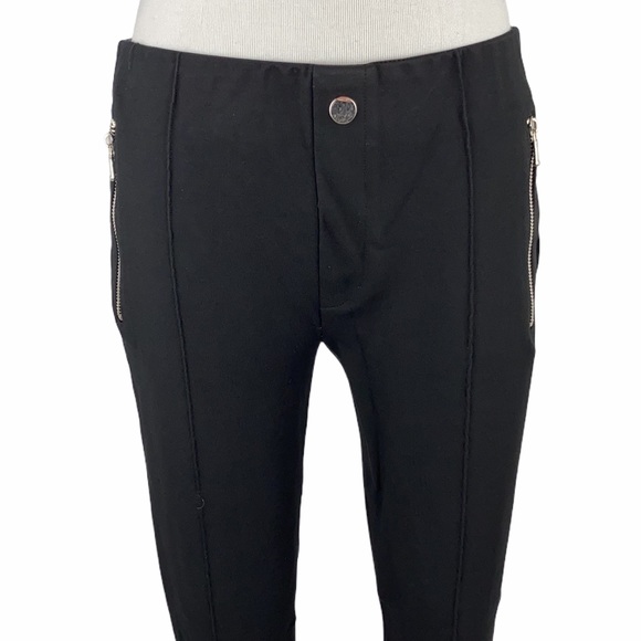 Zara Basic Black Zipper Detail Knit Leggings - Picture 2 of 16